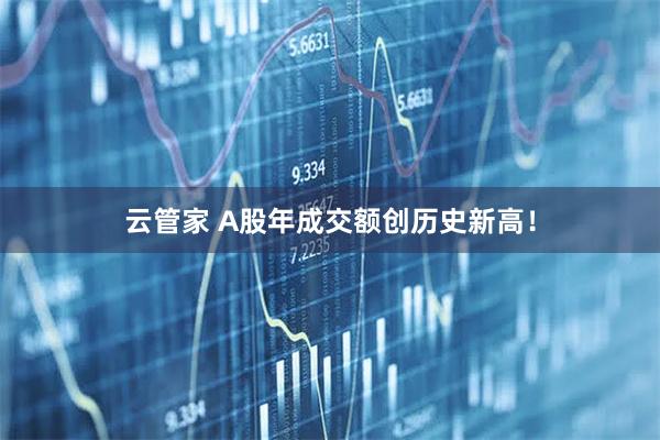 云管家 A股年成交额创历史新高！