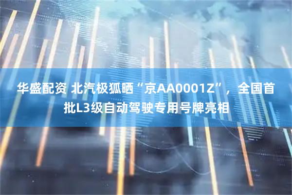 华盛配资 北汽极狐晒“京AA0001Z”，全国首批L3级自动驾驶专用号牌亮相