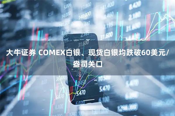大牛证券 COMEX白银、现货白银均跌破60美元/盎司关口